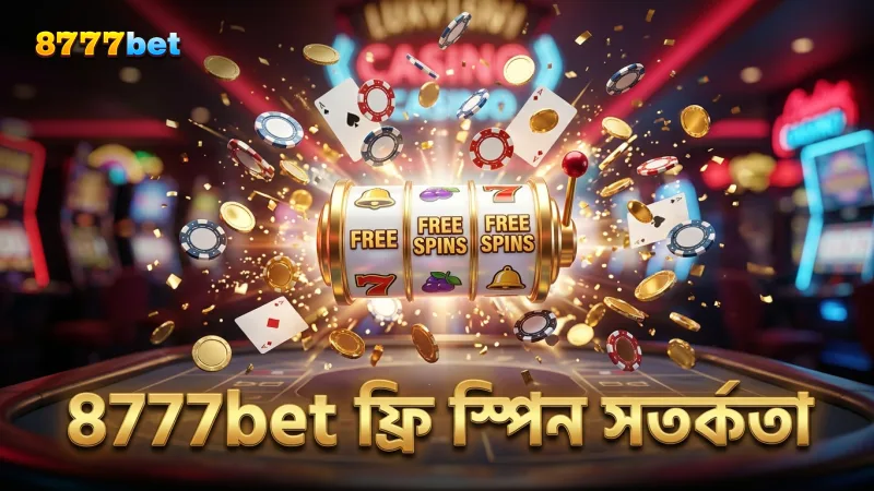 8777bet প্ল্যাটফর্মে ফ্রি স্পিন বোনাস পাওয়ার সময় সতর্কতা