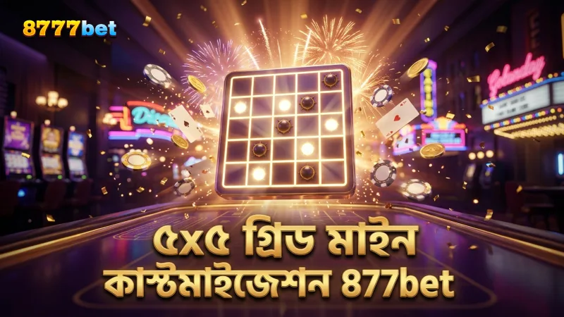 ৫x৫ গ্রিডে Mines গেমের মাইন কাস্টমাইজেশন সুবিধা