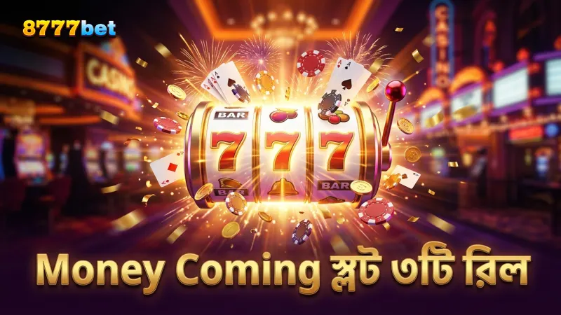 Money Coming স্লটের ৩টি সাধারণ রিলের স্পষ্ট কার্যক্রম।